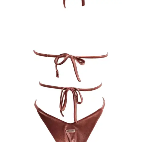 gigi bikinis Μαγιό Σετ Μπικίνι velvet Τριγωνάκι με Κρίκο 3862039 Μπεζ(nude)