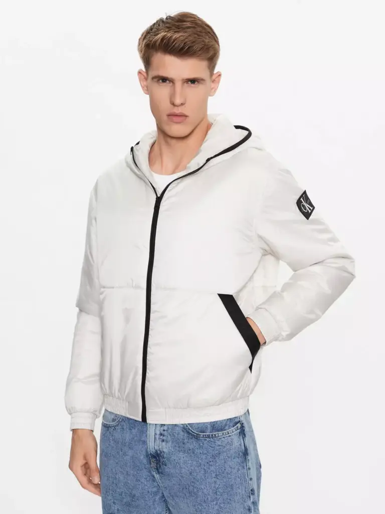 calvin klein Ανδρικό Χειμωνιάτικο Μπουφάν j30j323462 acf Εκρού
