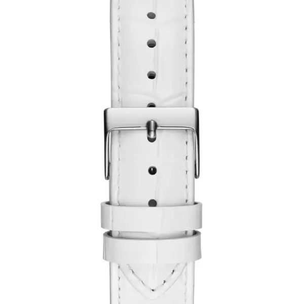 guess Ρολόι 36mm με Δερμάτινο Λουράκι σε Λευκό χρώμα