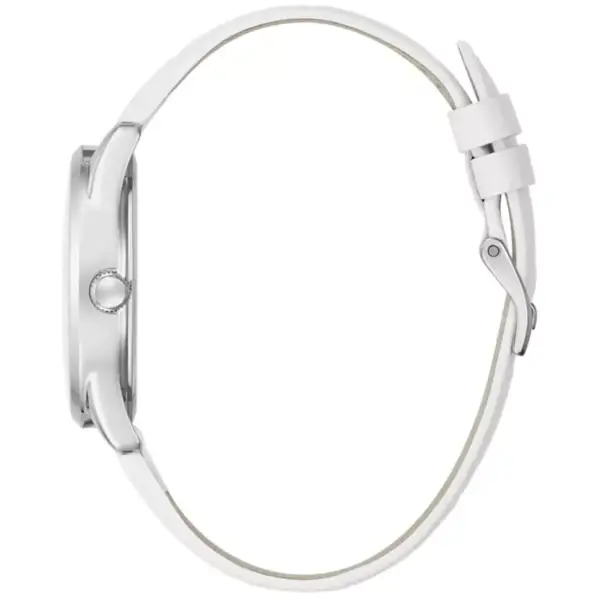 guess Ρολόι 36mm με Δερμάτινο Λουράκι σε Λευκό χρώμα