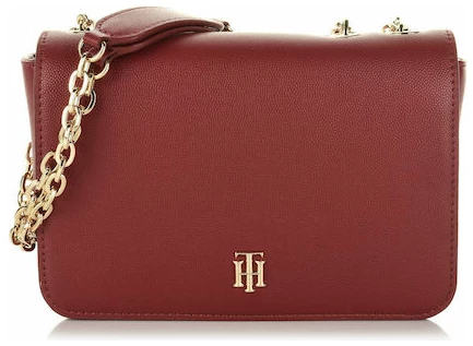 tommy hilfiger Γυναικεία Τσάντα Χιαστί th timeless chain crossover aw0aw13172 xjs Μπορντό