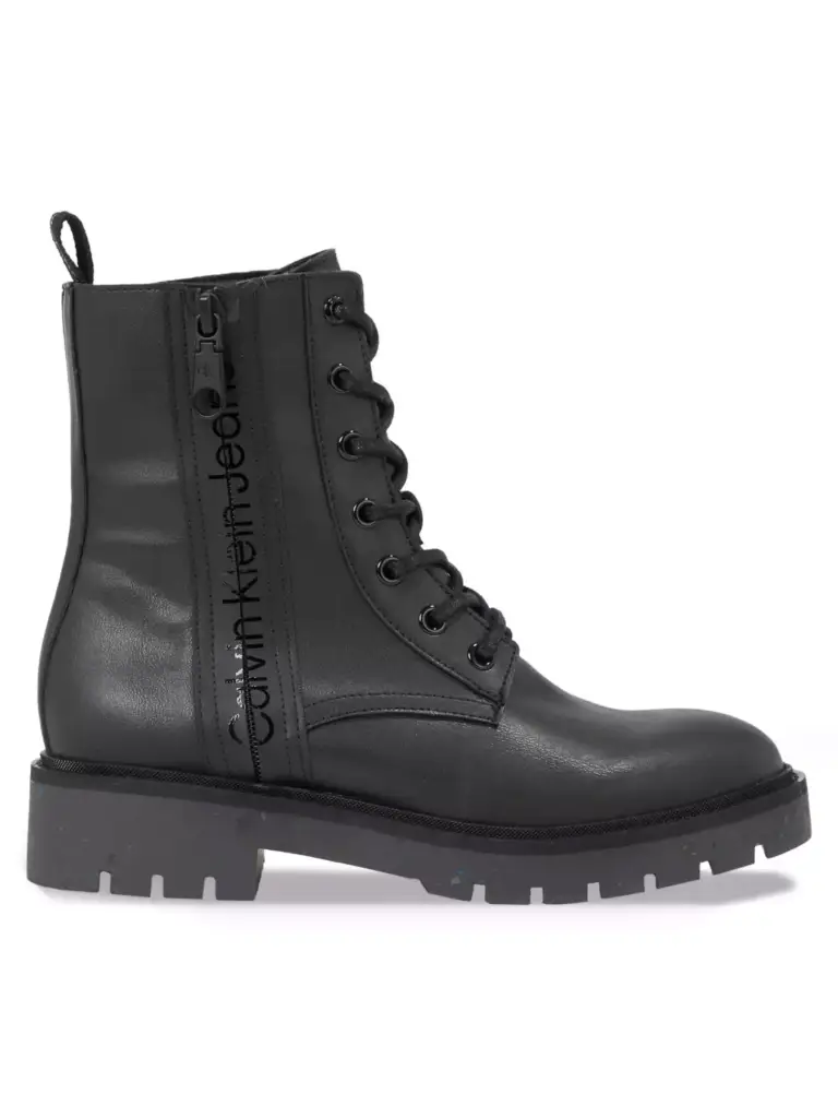 Calvin Klein - Γυναικεία Μποτάκια Combat Mid Laceup Boot Wn YW0YW01255-0GT Μαύρα