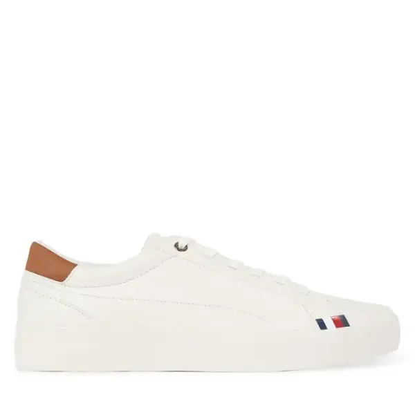 tommy hilfiger modern vulk lth low wl Ανδρικά sneakers fm0fm04819 ybi Λευκό