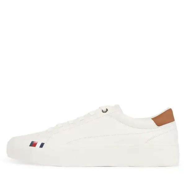tommy hilfiger modern vulk lth low wl Ανδρικά sneakers fm0fm04819 ybi Λευκό