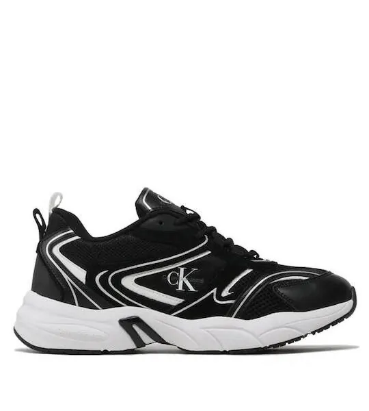 calvin klein Ανδρικά sneakers retro tennis su mesh wn ym0ym00589 0gm Μαύρο