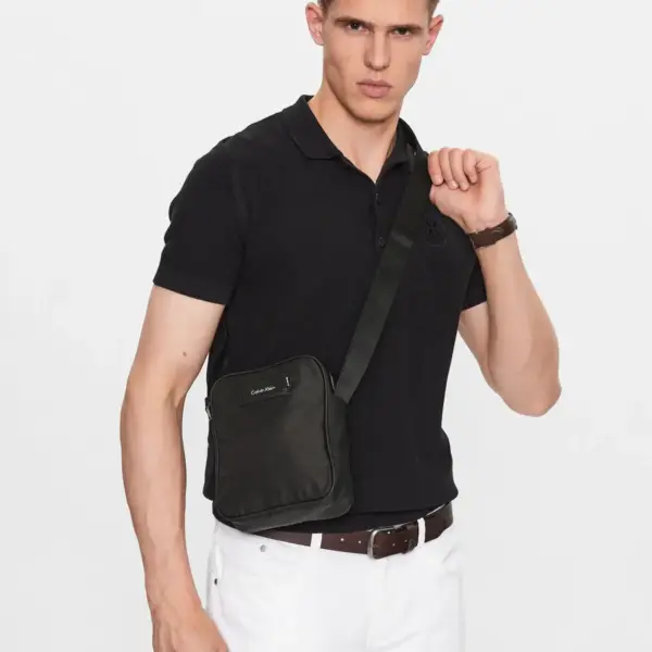 Calvin Klein - Ανδρική Τσάντα Ώμου / Χιαστί K50K510037-BAX Μαύρο K50K510037-BAX