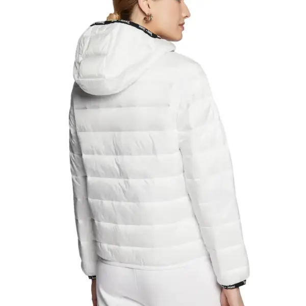 tommy hilfiger Γυναικείο Μπουφάν Πουπουλένιο tjw quilted tape hooded dw0dw15168 ybr Λευκό