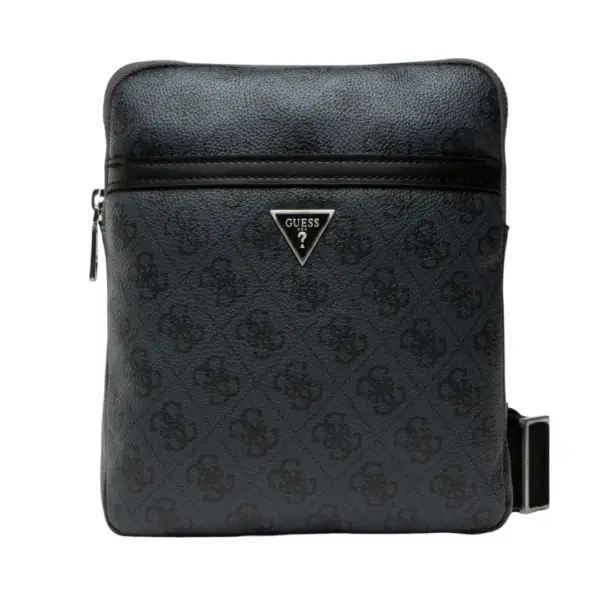 guess vezzola smart flat Ανδρική Τσάντα Ώμου / Χιαστί hmevzlp2223 bla σε Μαύρο χρώμα