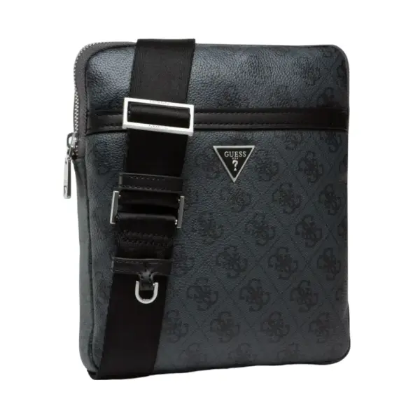 guess vezzola smart flat Ανδρική Τσάντα Ώμου / Χιαστί hmevzlp2223 bla σε Μαύρο χρώμα