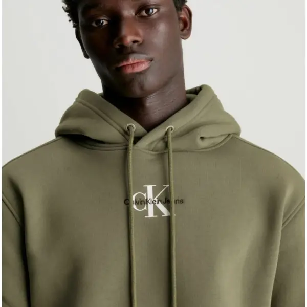 calvin klein Ανδρικό Φούτερ με Κουκούλα j30j323749 ldy Λαδί