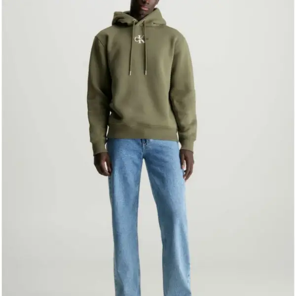 calvin klein Ανδρικό Φούτερ με Κουκούλα j30j323749 ldy Λαδί