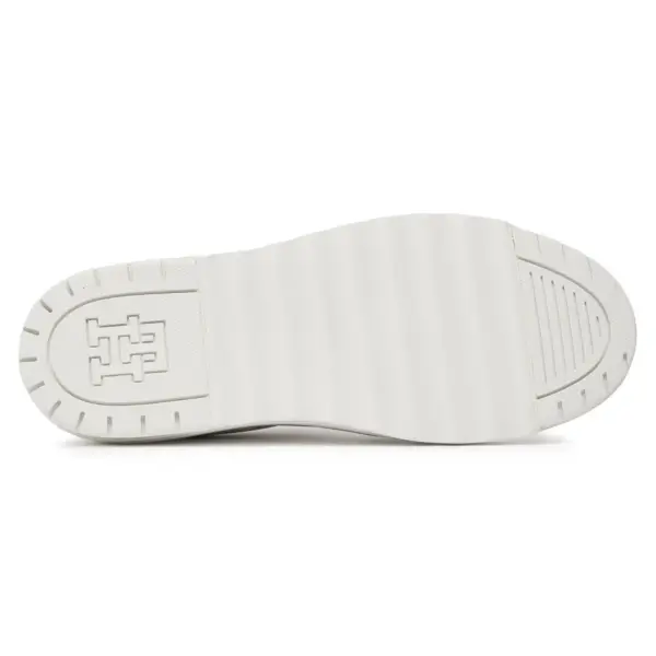 tommy hilfiger Δερμάτινα sneakers th monogram basket sneaker lo fw0fw07756 ybl Εκρού