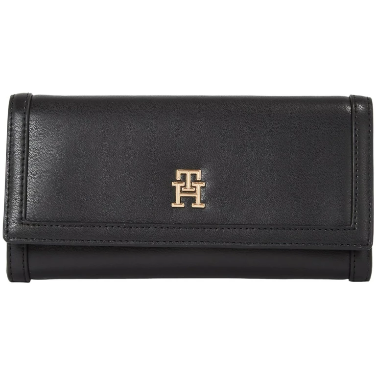 Tommy Hilfiger  -  Μεγάλο Γυναικείο Πορτοφόλι Th City Compact AW0AW15747-BDS Mαύρο