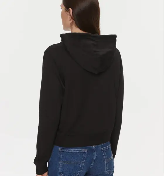 tommy jeans reg signature zip thru Γυναικεία Ζακέτα με Κουκούλα dw0dw17338 bds Μαύρη
