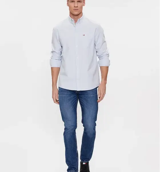 tommy hilfiger Ανδρικό Πουκάμισο tjm reg oxford regular fit dm0dm18335 cdn Γαλάζιο