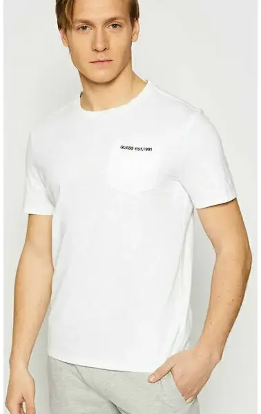 guess jeans Ανδρικό t shirt m1gi97k6xn1 twht Λευκό