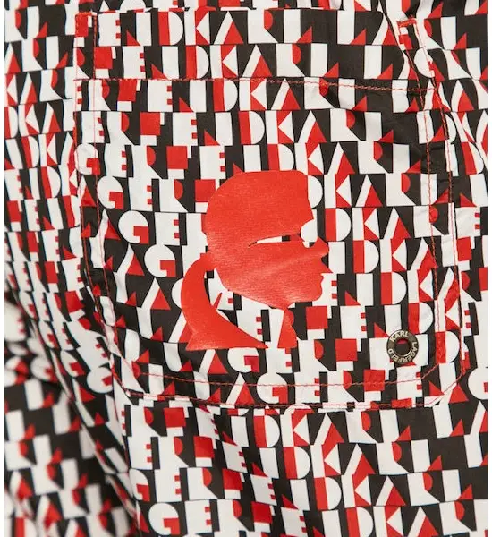 karl lagerfeld – Ανδρικό Μαγιό kl20mbm09 blackred Κόκκινο