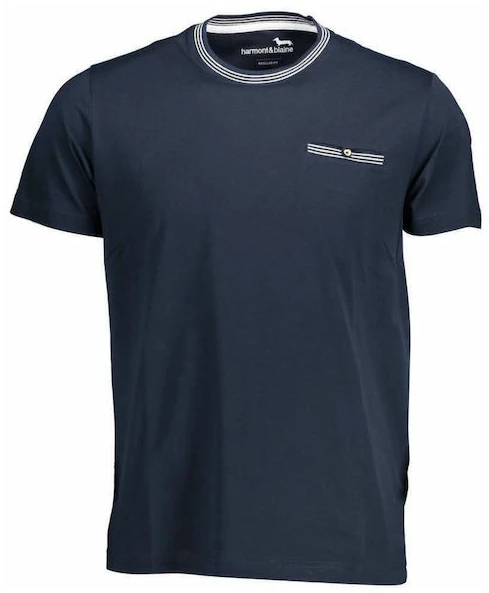 harmont & blaine Ανδρικό t shirt Κοντομάνικο Μονόχρωμο regular fit irh150021152 801 Μπλε Ναυτικό