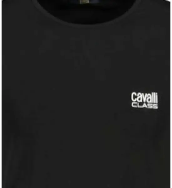 cavalli class Ανδρική Μπλούζα t shirt Κοντομάνικη regular fit qxo03ajd003 05051 Μαύρη
