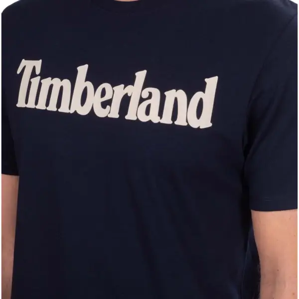 Timberland - Ανδρικό T-shirt με Λογότυπο TB0A2BRN-433 Μπλε Ναυτικό