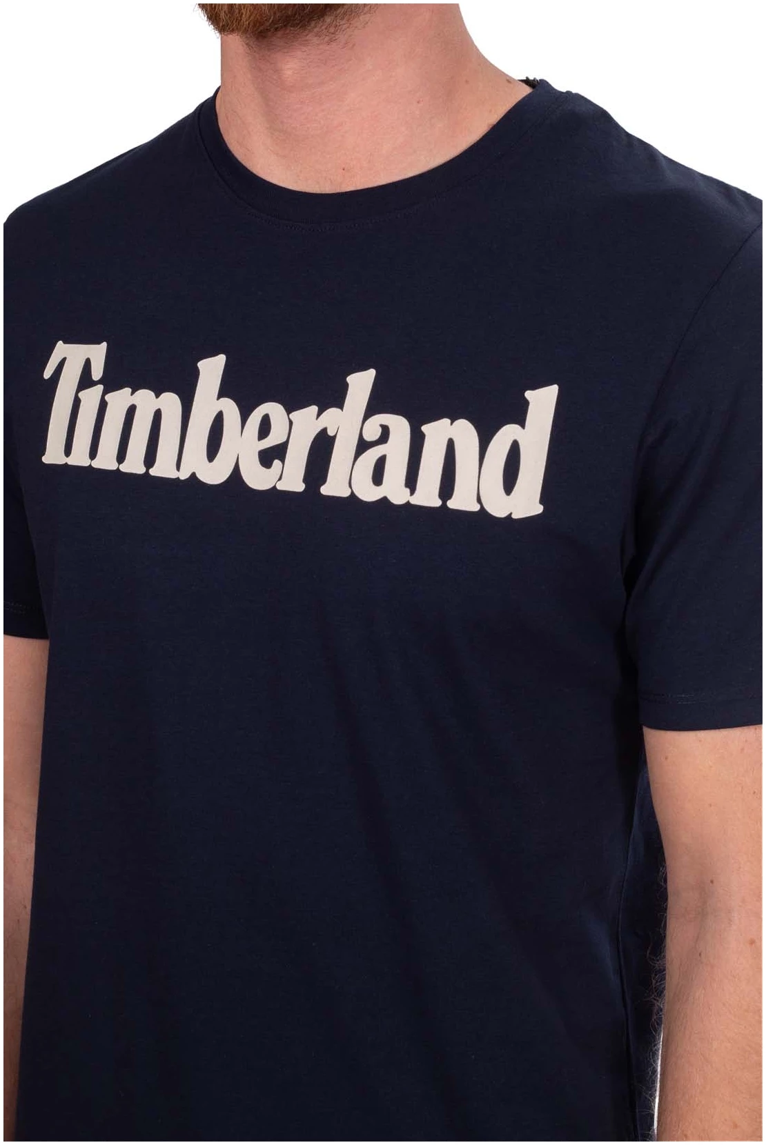Timberland - Ανδρικό T-shirt με Λογότυπο TB0A2BRN-433 Μπλε Ναυτικό