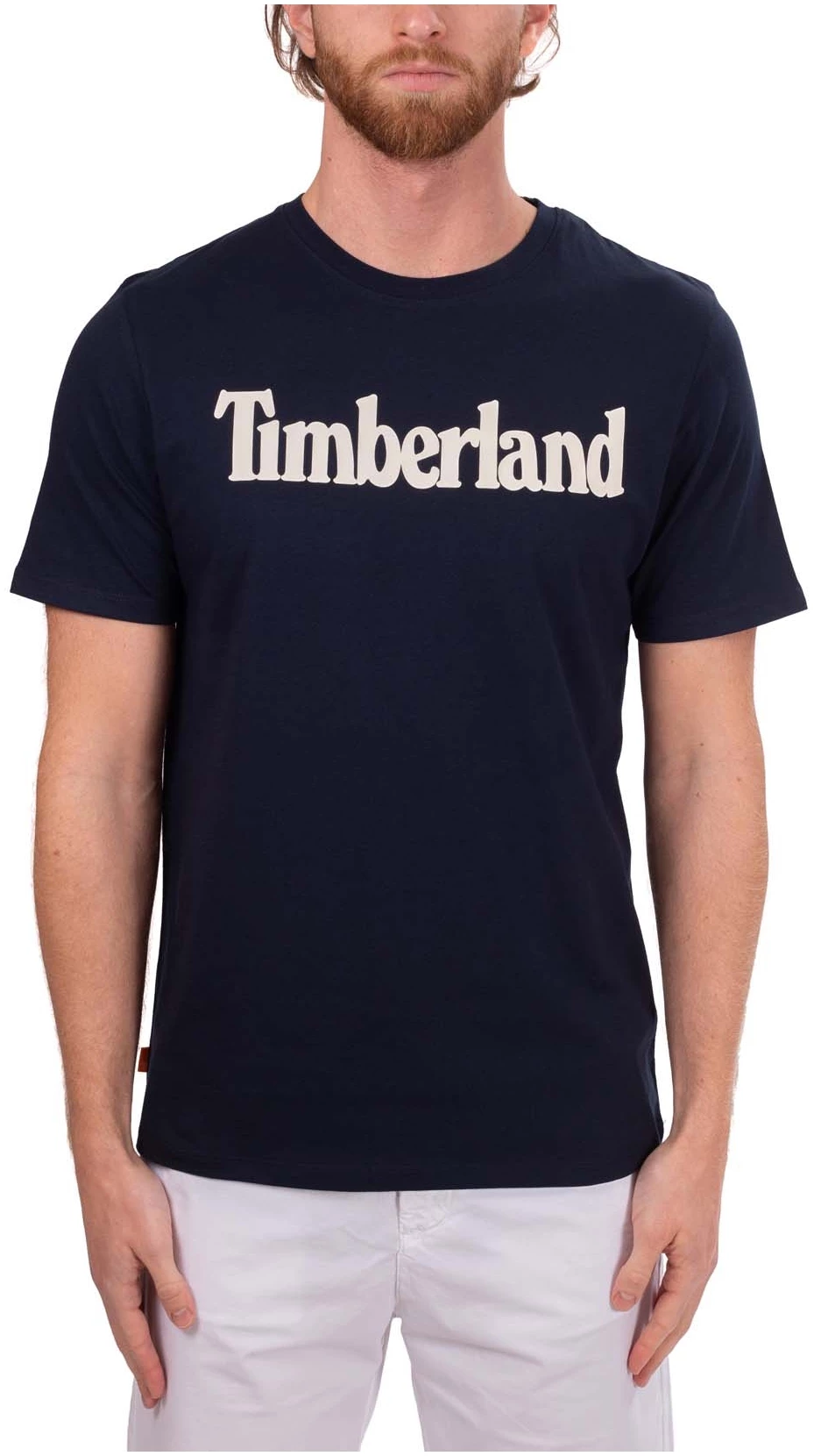 Timberland - Ανδρικό T-shirt με Λογότυπο TB0A2BRN-433 Μπλε Ναυτικό