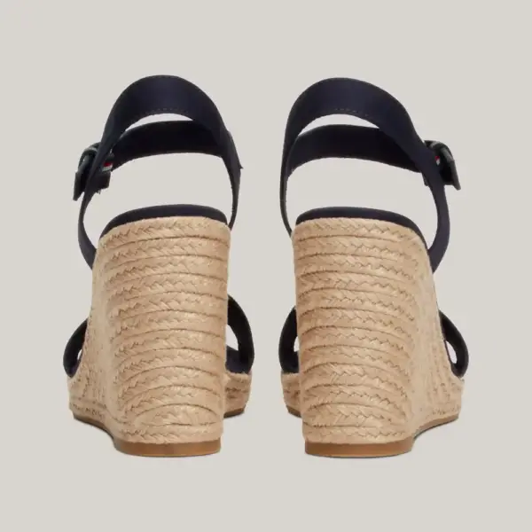 Tommy Hilfiger - Καλοκαιρινές Γυναικείες Πλατφόρμες Monotype Webbing Wedge Sandal FW0FW08046-DW6 Μπλε Ναυτικό