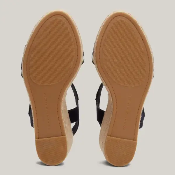 Tommy Hilfiger - Καλοκαιρινές Γυναικείες Πλατφόρμες Monotype Webbing Wedge Sandal FW0FW08046-DW6 Μπλε Ναυτικό