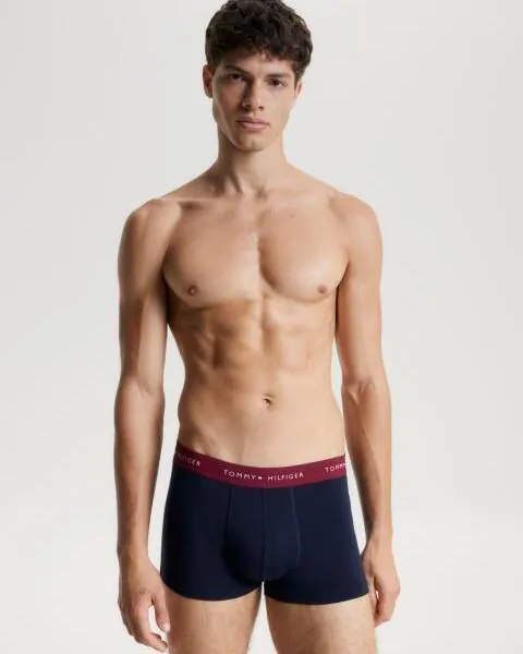 Tommy Hilfiger - Ανδρικά Μποξεράκια 3Pack Wb Trunk UM0UM02763-0SS Μπλε Ναυτικό