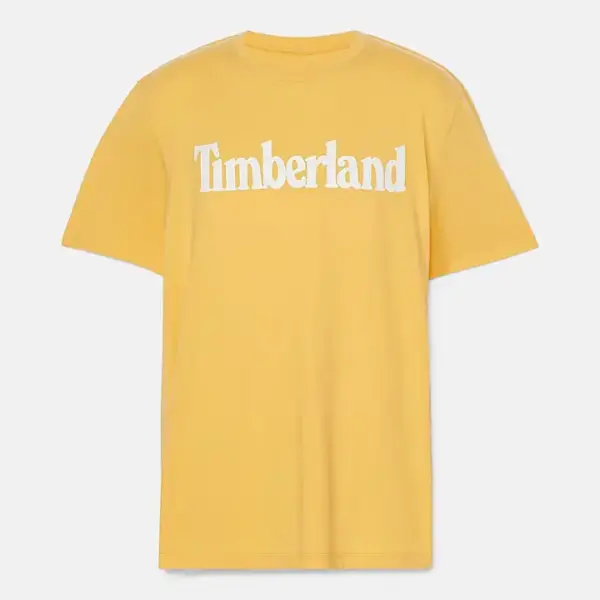 Timberland - Ανδρικό T-shirt με Λογότυπο TB0A2BRN-EG4 Κίτρινο
