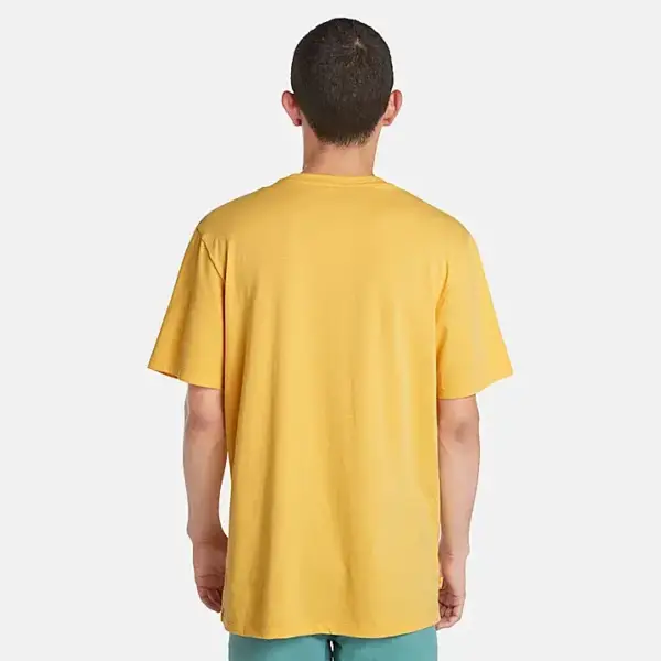 Timberland - Ανδρικό T-shirt με Λογότυπο TB0A2BRN-EG4 Κίτρινο