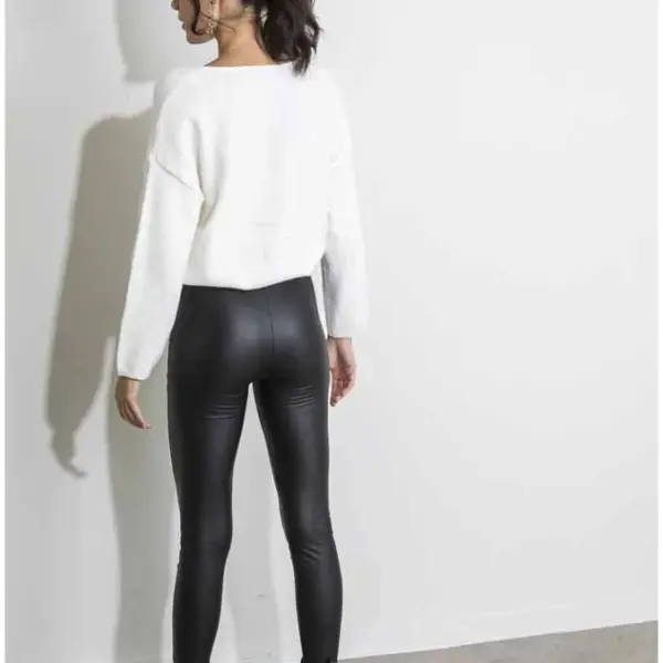 Cento - Koλάν leather με κουμπιά 1303019-999 Μαύρο 1303019-999