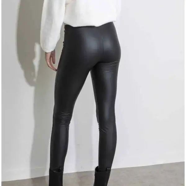 Cento - Koλάν leather με κουμπιά 1303019-999 Μαύρο 1303019-999