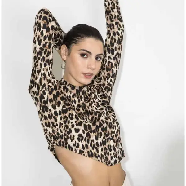 Cento - Tοπ animal print 1003022-405 Κάμελ 1003022-405