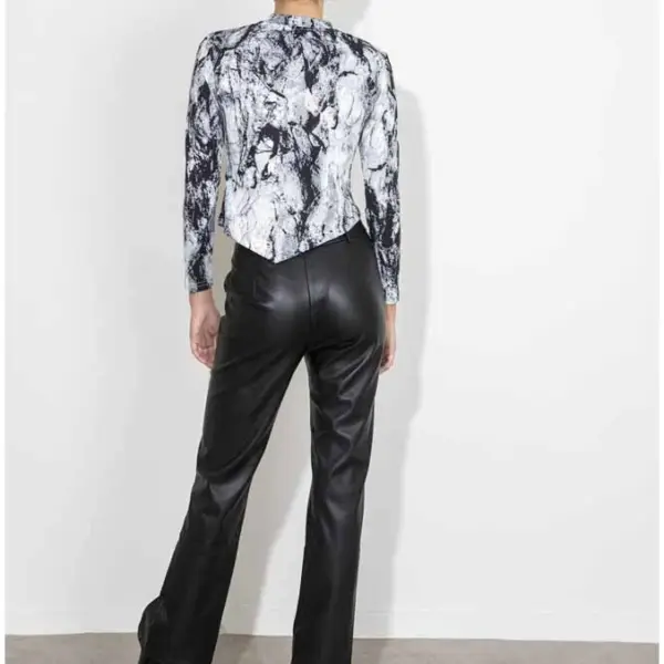 Cento - Tοπ animal print 1003022-802 Γκρι 1003022-802
