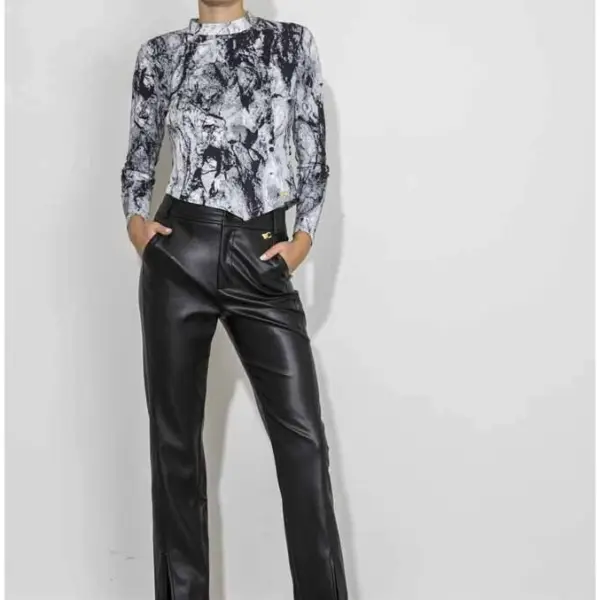Cento - Tοπ animal print 1003022-802 Γκρι 1003022-802