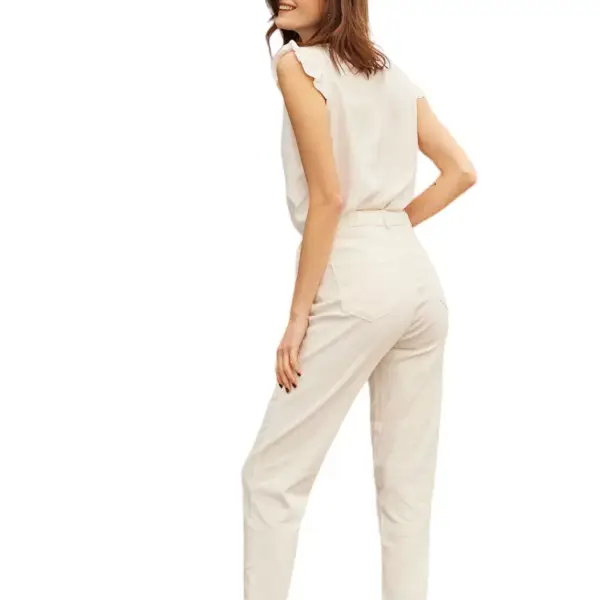 Cento - Denim υψηλόμεσο mom fit 1302918-100 Λευκό 1302918-100