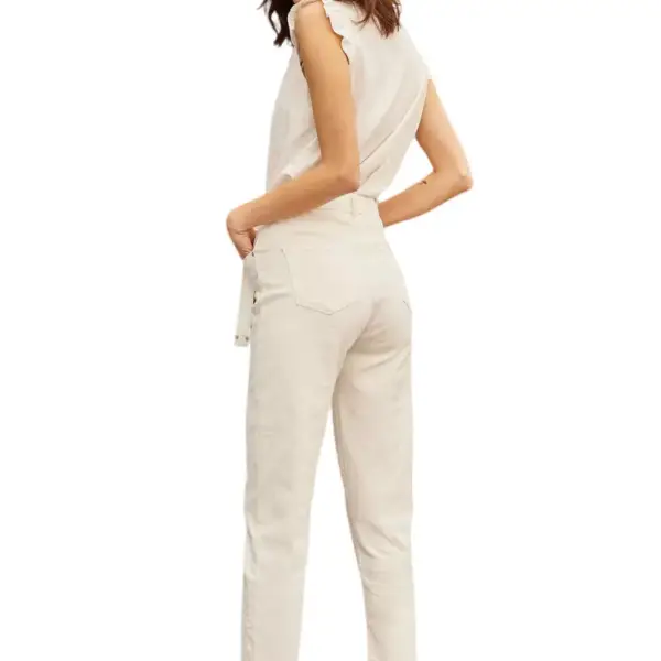Cento - Denim υψηλόμεσο mom fit 1302918-100 Λευκό 1302918-100