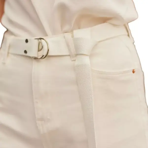 Cento - Denim υψηλόμεσο mom fit 1302918-100 Λευκό 1302918-100