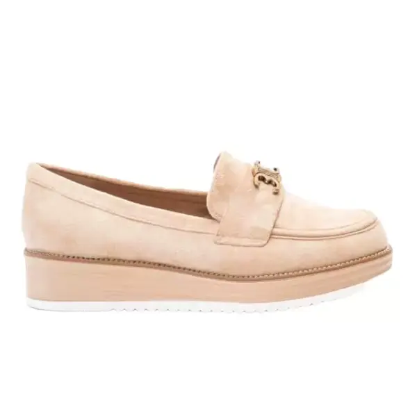 Luigi - Γυναικεία Μοκασίνια Suede με Πλατφόρμα 3847402 Μπεζ
