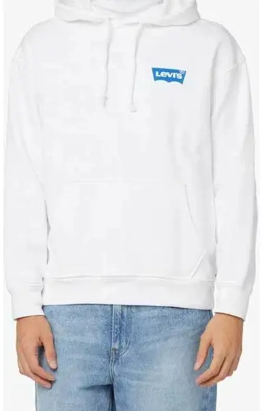 Levi's - Ανδρικό Φούτερ με Κουκούλα και Τσέπες 38479-0008 Λευκό 38479-0008