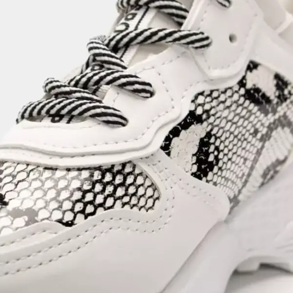 Luigi - Γυναικεία Sneakers με Λεπτομέρεια Snake Print 3877704 Λευκό 3877704