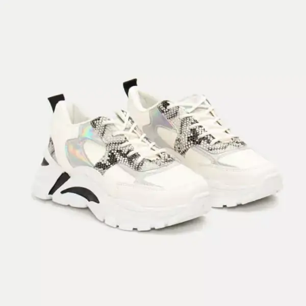 Luigi - Γυναικεία Sneakers σε Συνδυασμό Υλικών & Χρωμάτων 3878304 Λευκό 3878304