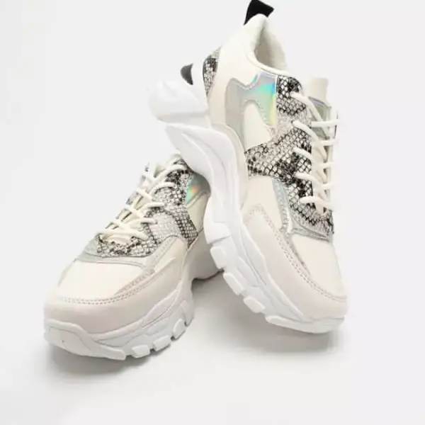 Luigi - Γυναικεία Sneakers σε Συνδυασμό Υλικών & Χρωμάτων 3878304 Λευκό 3878304