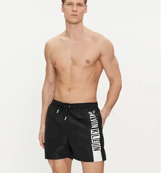 Calvin Klein - Ανδρικό Μαγιό Σορτς Drawstring Intense Power KM0KM00991-BEH Μαύρο