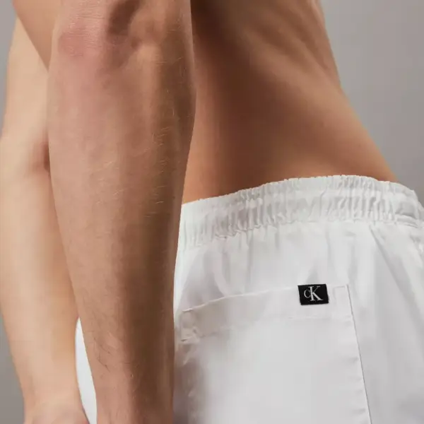 Calvin Klein - Ανδρικό Μαγιό Σορτς Drawstring KM0KM01015-YCD Λευκό