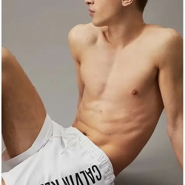 Calvin Klein - Ανδρικό Μαγιό Σορτς KM0KM01004-YCD Λευκό