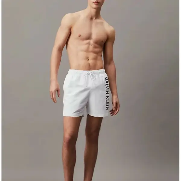Calvin Klein - Ανδρικό Μαγιό Σορτς KM0KM01004-YCD Λευκό