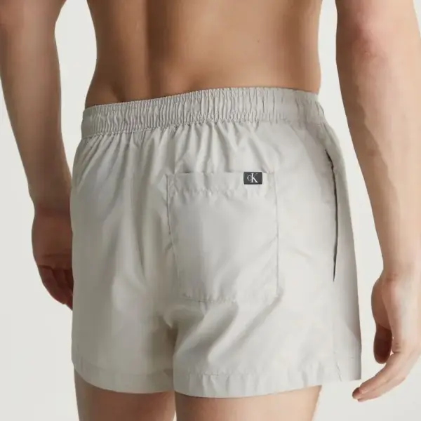 Calvin Klein - Ανδρικό Μαγιό Σορτς Μεσαίου Μήκους Με Κορδόνι KM0KM00967-PE0 Μπέζ