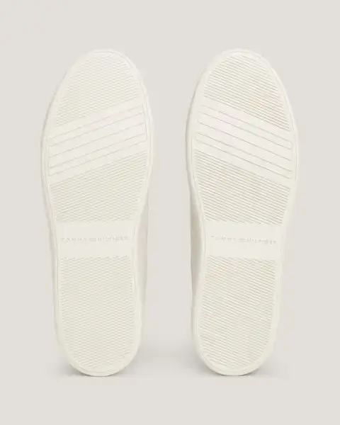 Tommy Hilfiger - Γυναικεία Δερμάτινα Sneakers Platform Court Nubuck FW0FW07912-YBL Εκρού